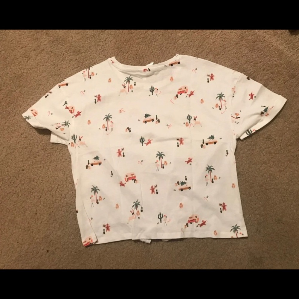 Girls festive tie up top sz 12.
